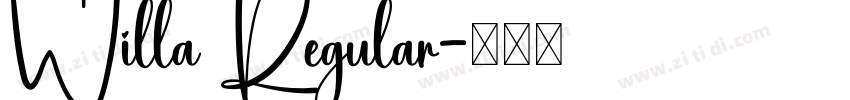Willa Regular字体转换